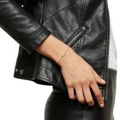 B&ME-POLISHED IP GOLD STEEL BRACELET