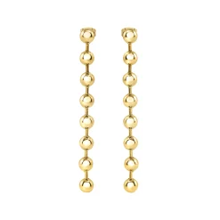 BUBBLE-STAINLESS STEEL EARRINGS - GOLD COLORED