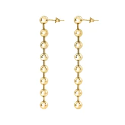 BUBBLE-STAINLESS STEEL EARRINGS - GOLD COLORED