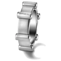 BULLET-Men's polished and satin stainless steel ring
