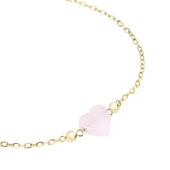 CANDY-GOLD-COLORED STEEL BRACELET WITH JADE