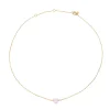 CANDY-GOLD-COLORED STEEL NECKLACE WITH JADE