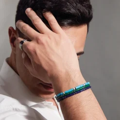 CARVIN-STAINLESS STEEL BRACELET WITH STONES