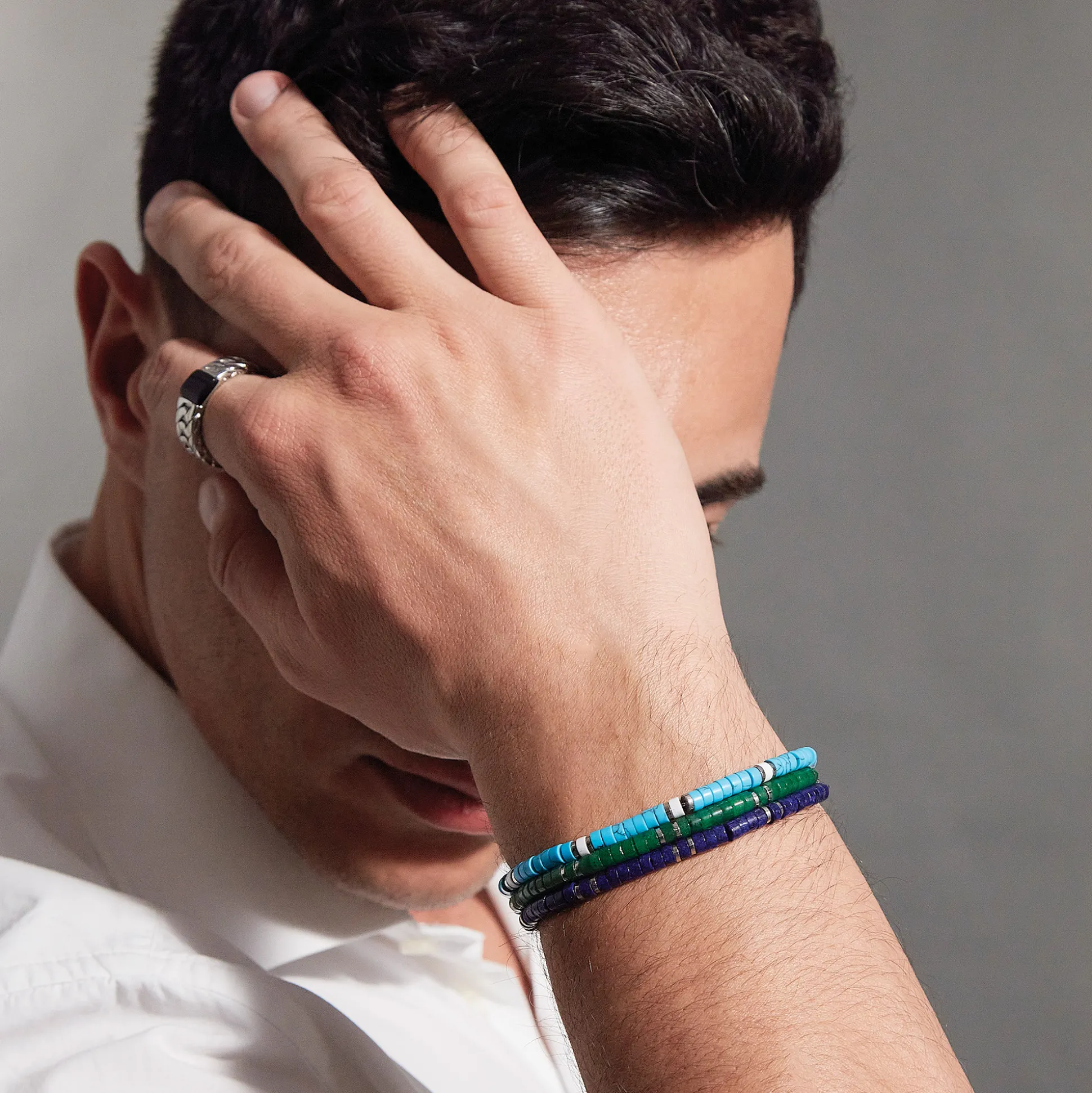 CARVIN-STAINLESS STEEL BRACELET WITH STONES