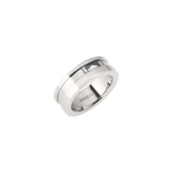 CERAMIC BRICK-POLISHED STEEL RING WITH CERAMIC