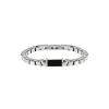 ELEMENTALIST-STEEL AND BLACK ONYX BRACELET