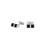 ELEMENTALIST-STEEL AND BLACK ONYX CUFFLINKS