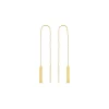 FLOW-GOLD COLORED STEEL EARRINGS