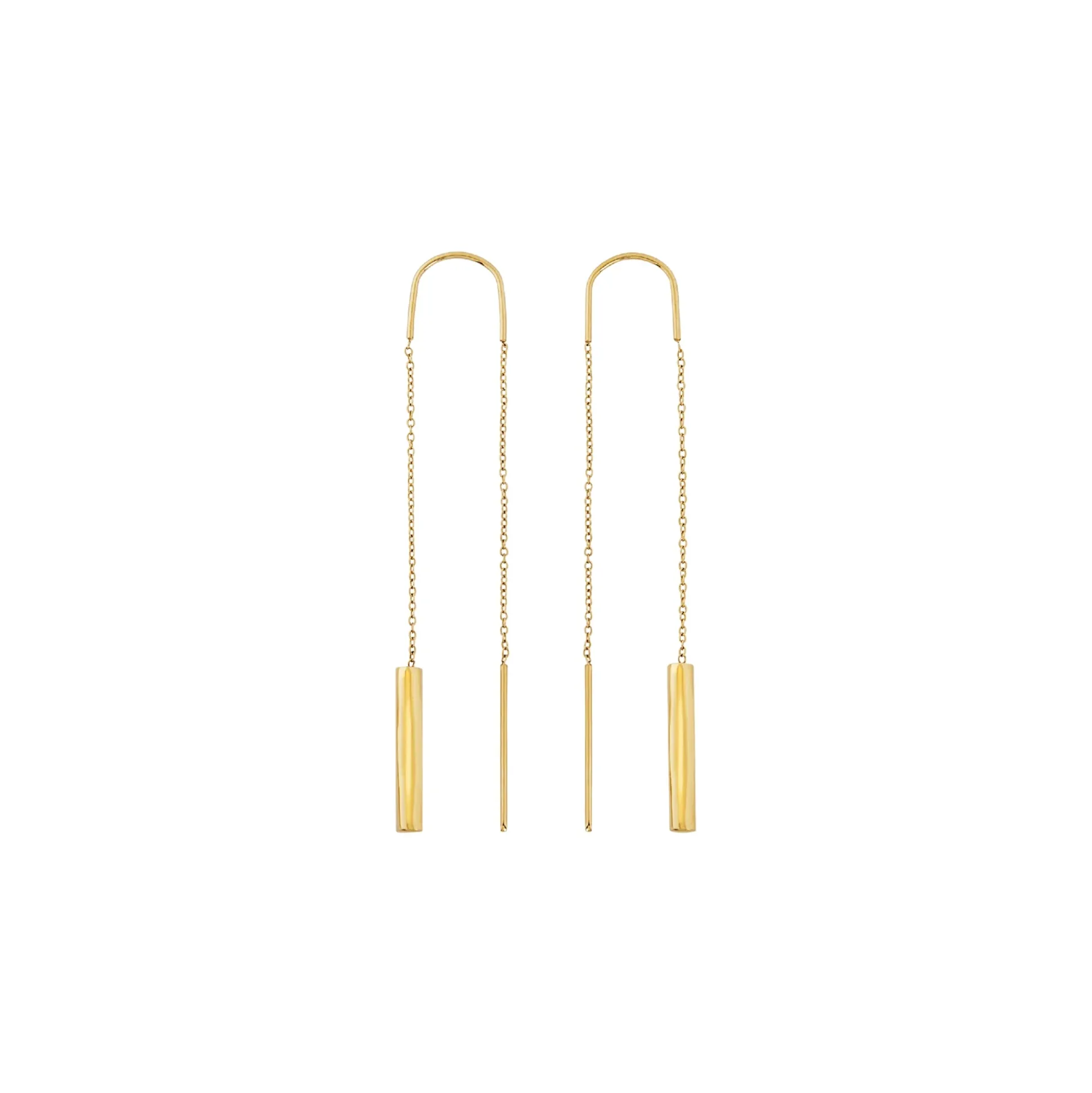 FLOW-GOLD COLORED STEEL EARRINGS