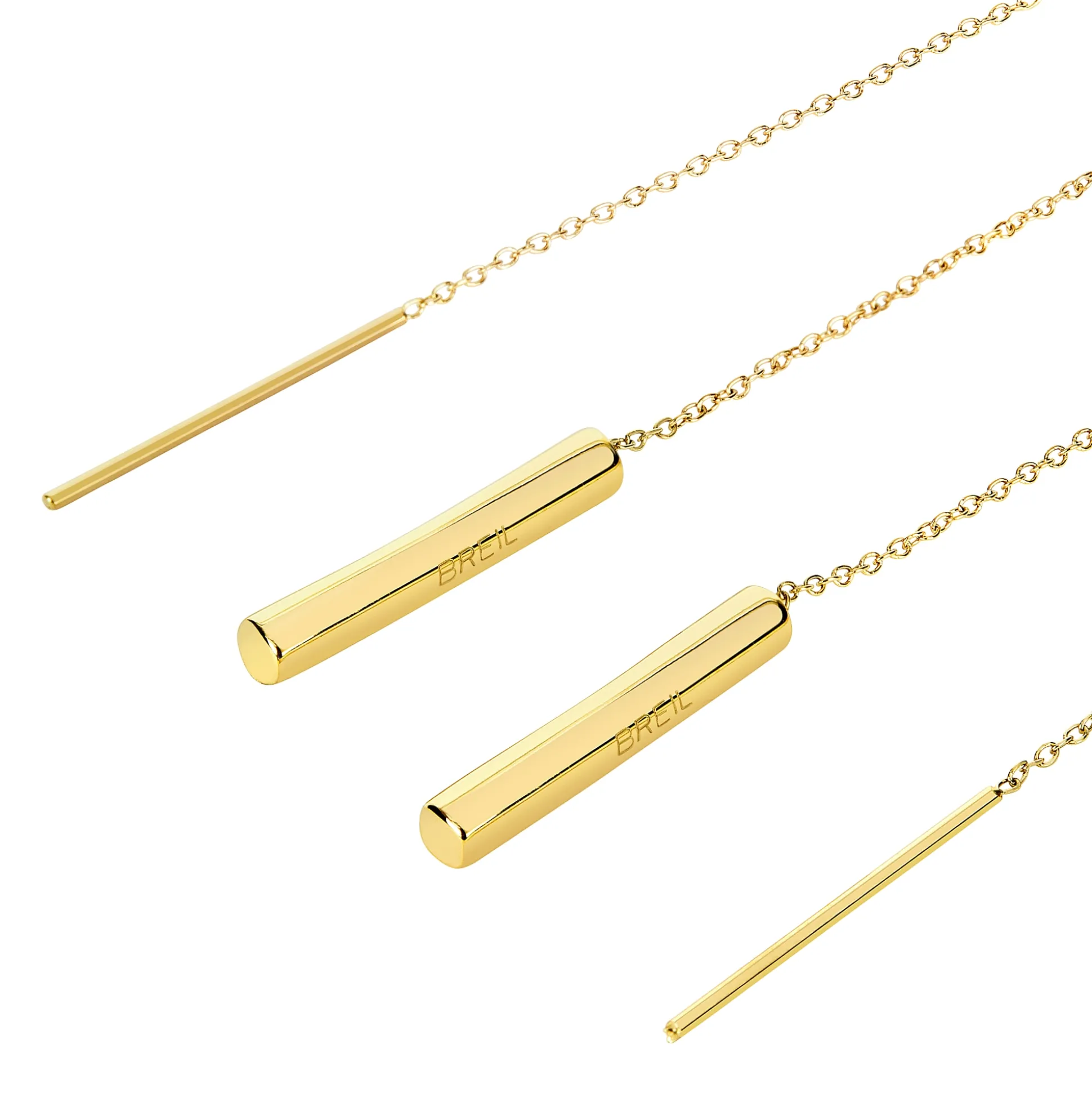 FLOW-GOLD COLORED STEEL EARRINGS