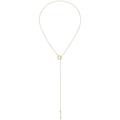 FLOW-GOLD COLORED STEEL NECKLACE