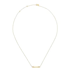 FLOW-GOLD COLORED STEEL NECKLACE