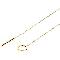 FLOW-GOLD COLORED STEEL NECKLACE