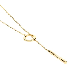 FLOW-GOLD COLORED STEEL NECKLACE