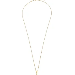 FLOW-GOLD-COLORED STEEL NECKLACE WITH PENDANT
