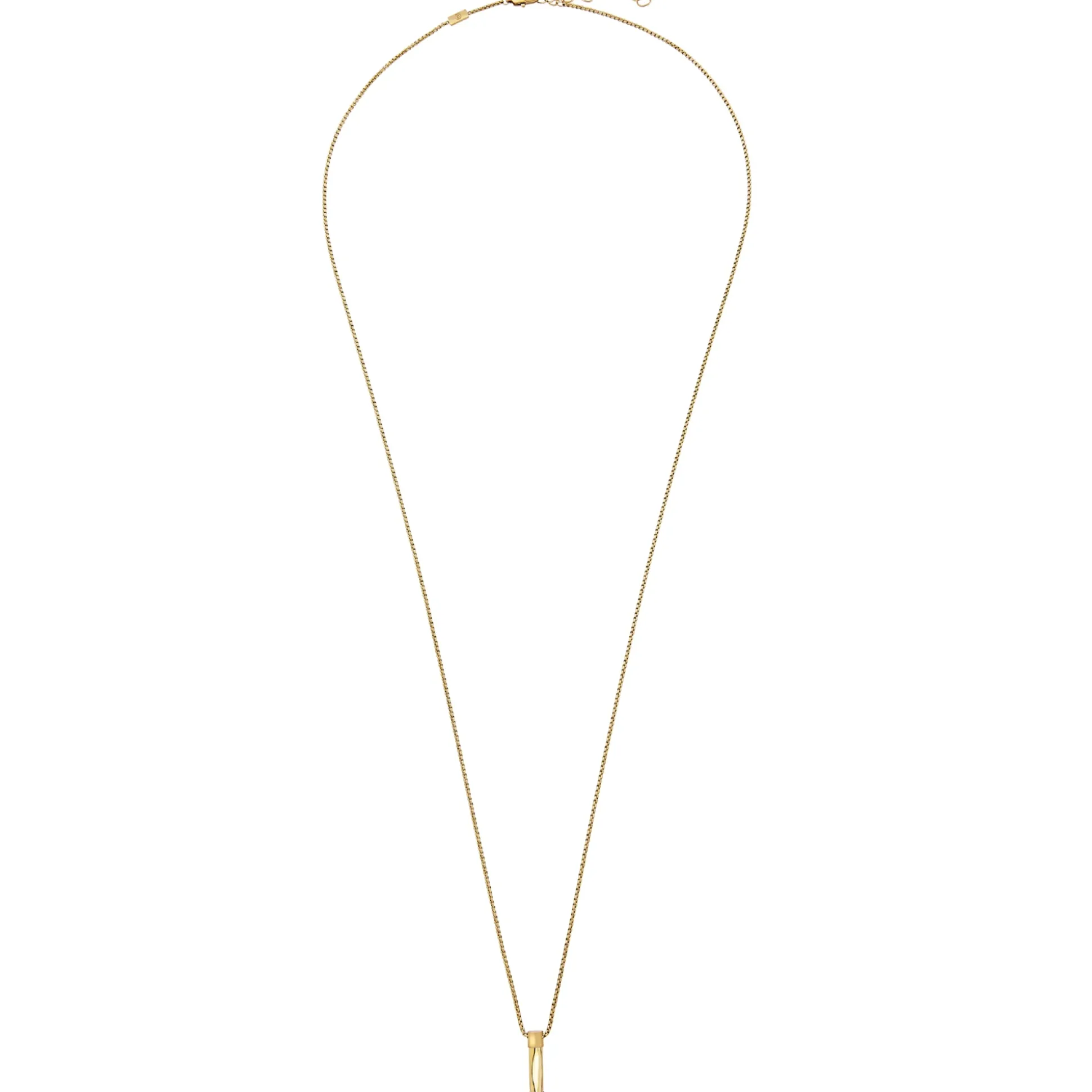 FLOW-GOLD-COLORED STEEL NECKLACE WITH PENDANT