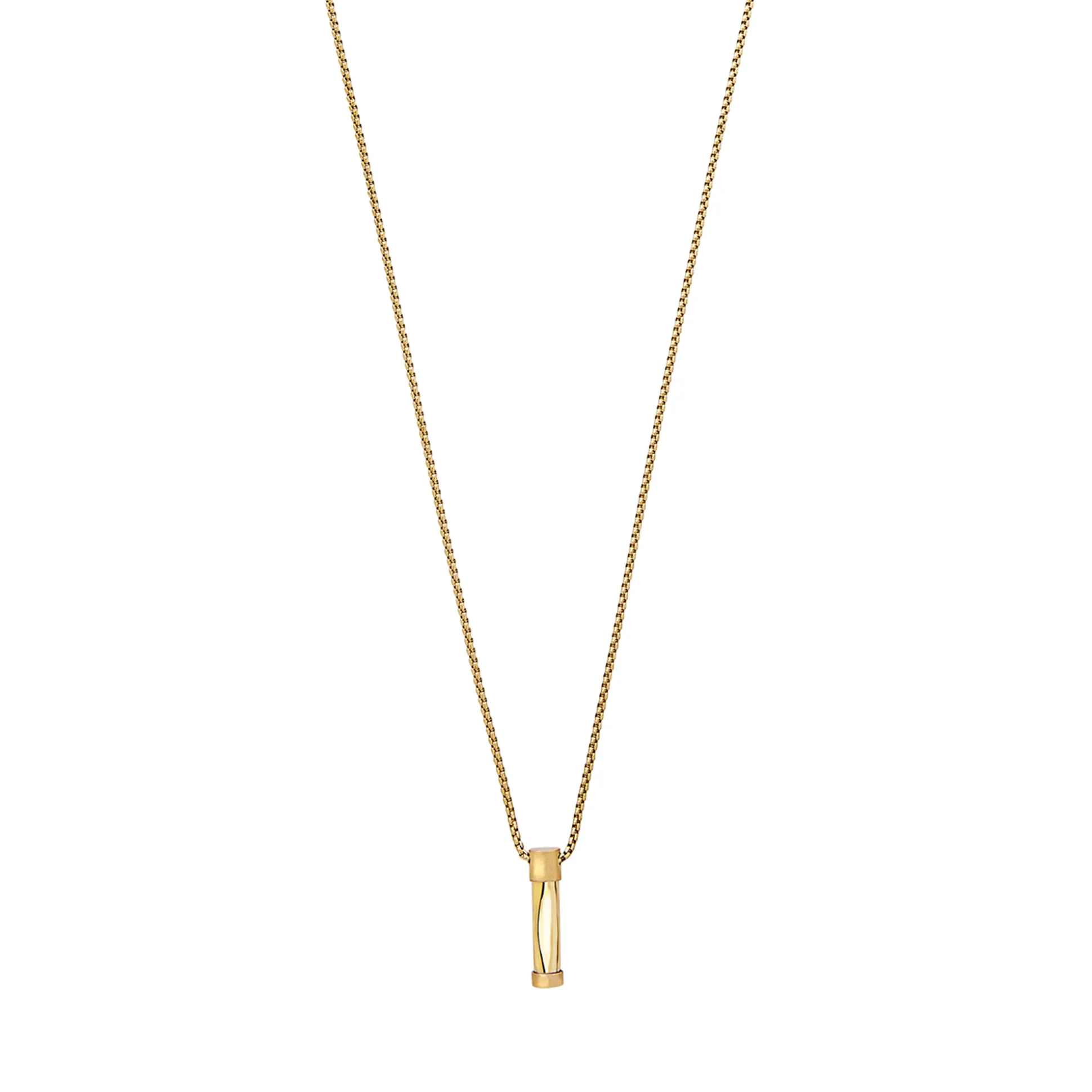 FLOW-GOLD-COLORED STEEL NECKLACE WITH PENDANT