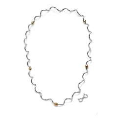 FLOWING-NECKLACE WITH PINK GOLD IP ELEMENTS