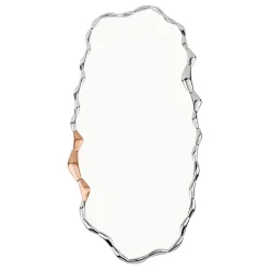 FLOWING-POLISH STAINLESS STEEL AND  IP ROSE GOLD ANODIZED ALUMINIUM MULTI-WEARABLE NECKLACE