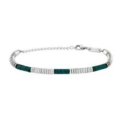 FUSION-STEEL AND LAVA BRACELET