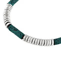 FUSION-STEEL AND LAVA BRACELET
