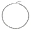 GRITTY-BRUSHED STEEL NECKLACE