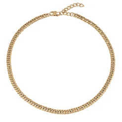 GRITTY-IP GOLD STEEL NECKLACE