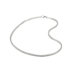 GROOVY-POLISHED STAINLESS STELL NECKLACE
