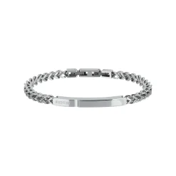 GROOVY-POLISHED STAINLESS STELL BRACELET