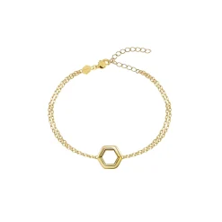 HEXAGONIA-IP GOLD STEEL BRACELET
