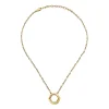 HEXAGONIA-IP GOLD STEEL NECKLACE