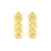 HEXAGONIA-STAINLESS STEEL EARRINGS - GOLD COLORED