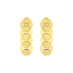HEXAGONIA-STAINLESS STEEL EARRINGS - GOLD COLORED