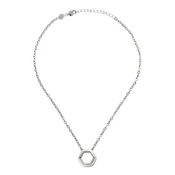HEXAGONIA-STAINLESS STEEL NECKLACE