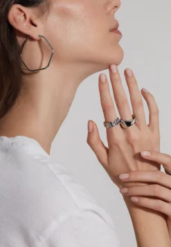 HEXAGONIA-STAINLESS STEEL EARRINGS