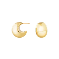 HOOP-GOLD COLORED STEEL EARRINGS