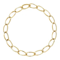 HOOP-GOLD COLORED STEEL NECKALCE