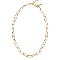 JOIN UP-IP GOLD POLISHED STEEL CHAIN NECKLACE