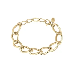 JOIN UP-IP GOLD POLISHED STEEL CHAIN BRACELET