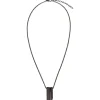 JOINT-IP GUN STEEL NECKLACE WITH BLACK CRYSTAL