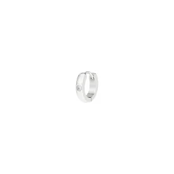 JOINT-SINGLE STAINLESS STEEL EARRING WITH CUBIC ZIRCONIA