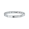JOINT-STEEL BRACELET WITH BLACK CRYSTAL