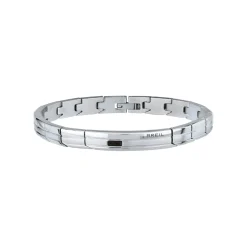 JOINT-STEEL BRACELET WITH BLACK CRYSTAL