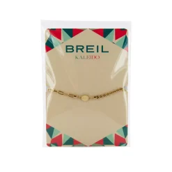 KALEIDO-IP GOLD STEEL BRACELET WITH RED GARNETS