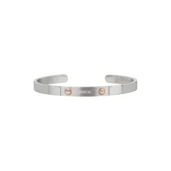 9K-STAINLESS STEEL BRACELET WITH AN IP ROSE 9KT DETAIL