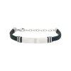 LEATHER TWINE-STAINLESS STEEL AND LEATHER BRACELET