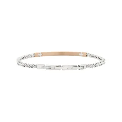 LIGHT ROW-BICOLOR STEEL BRACELET WITH CUBIC ZIRCONIA