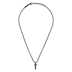 LIGHT ROW-IP BLACK STEEL NECKLACE