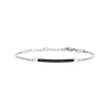 LIGHT ROW-STAINLESS STEEL BRACELET WITH BLACK CUBIC ZIRCONIA