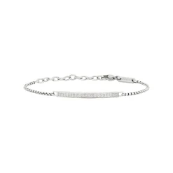 LIGHT ROW-STAINLESS STEEL BRACELET WITH CUBIC ZIRCONIA